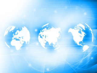 world map technology style