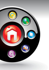 editable website navigation template - vector illustration