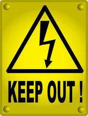 High voltage sign, keep out