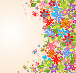 Summer floral background