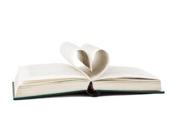 Book and heart shaped pages