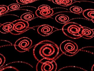 red patterned halo background