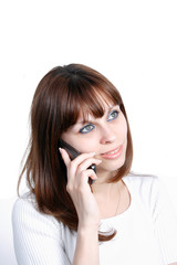 Pretty girl talking on the phone