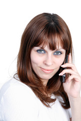 Pretty girl talking on the phone