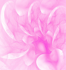 abstract  soft pink hearts and scrolls