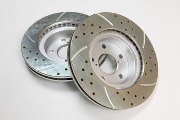 New drilled and slotted brake rotors