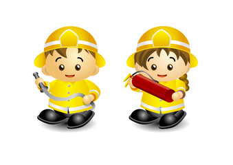 Firemen Vector dolls