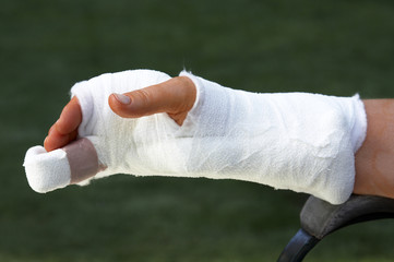 Handverband mit Fingerschiene