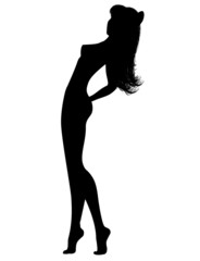 Fototapeta na wymiar Donna Sexy-Femme Silhouette-Woman shape 4