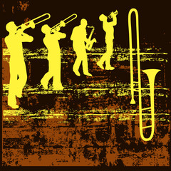 Brass Grunge Background