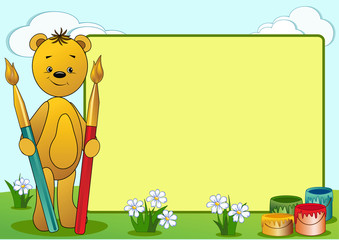 Cartoon funny bear.