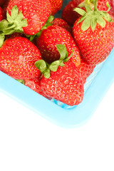 closeup red ripe strawberry background