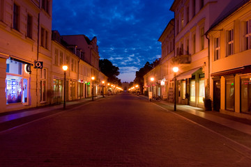 Brandenburger Strasse am Abend in Potsdam
