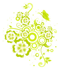 fluo floral vert ecolo