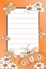 Kid notebook with blank lined page