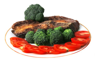 roast beef and vegetables