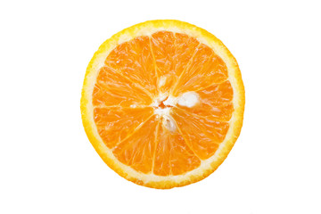 Slice of orange. isolated on white