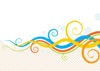 Vector illustration of style floral spring background