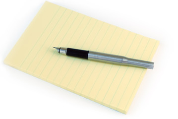 Naklejka premium The pen and note pages