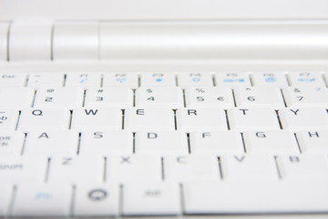 White laptop keyboard