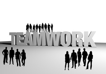 Teamwork - young people team business