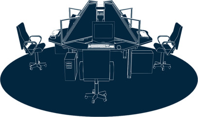 Working Place Office Vector 01