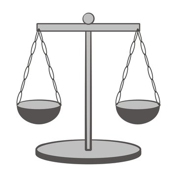 Vector of scales of justice