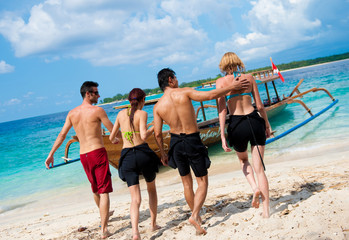 Walking To Boat