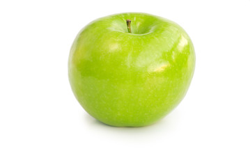 Big ripe juicy appetizing apple. Clipping path.