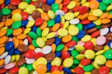 Fototapeta na wymiar Close up of multi color jelly beans background