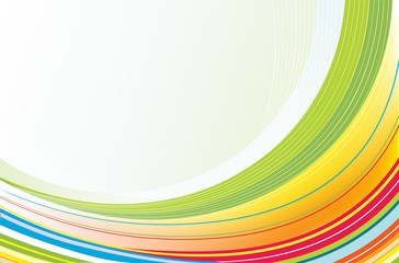 abstract background made of Colorful Rainbow curved lines