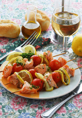 Spiedini di salmone - Secondi di pesce - Cucina del veneto