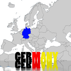 GERMANY MAP AND FLAG