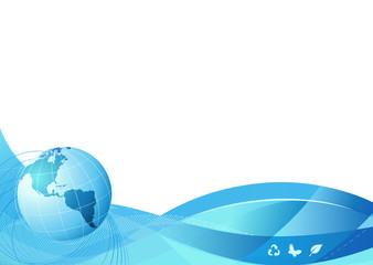 Vector illustration of blue abstract lines background