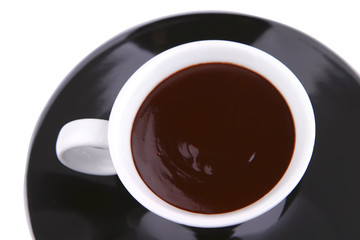 hot chocolate drink top view