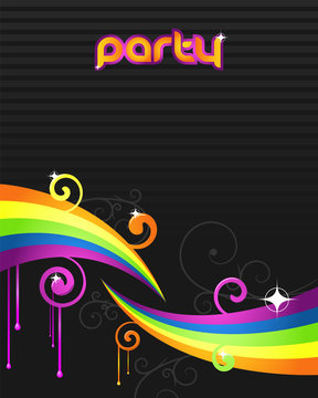 party colorful flyer