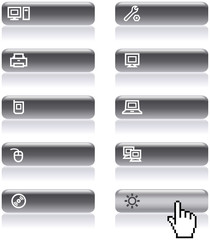 Vector web icons set – Hardware