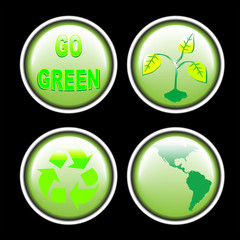 green eco buttons