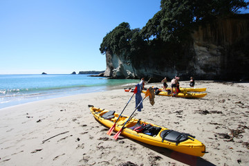 Sea kayaking in Coromandel, New Zealand
