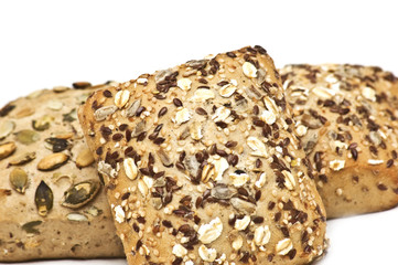 Healthy bread with seeds on