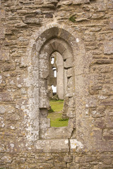 Fototapeta na wymiar Okno w zamku Corfe