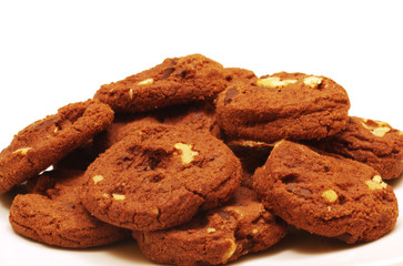 Bunch of Dutch Chocolate Chip Cookies with Walnuts