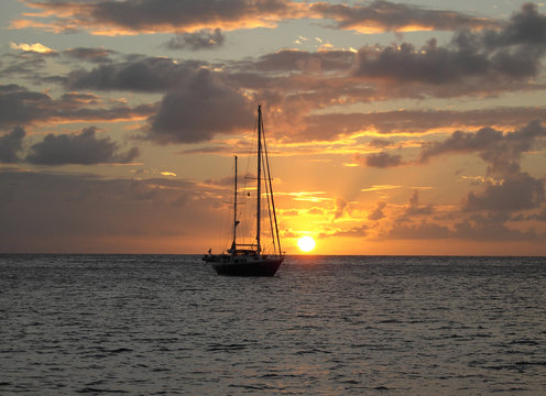Sonnenuntergang in der Karibik