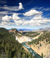 Fototapeta na wymiar Rzeka Yellowstone w Yellowstone NP