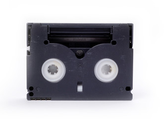 used Hi-8 video tape with white background