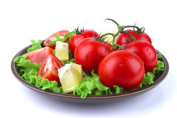 vegetable mix on dark dish