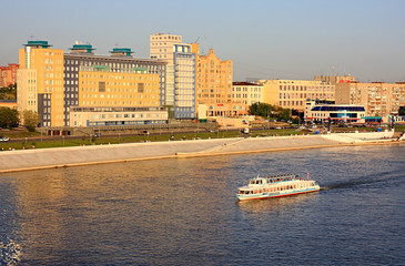 Naklejka premium Excursion motor ship.