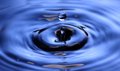 Blue water drop
