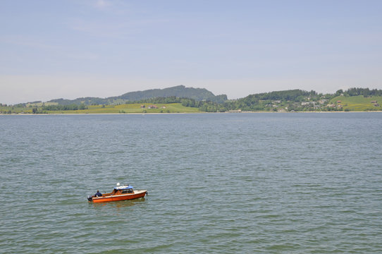 Boot Auf Dem Sihlsee