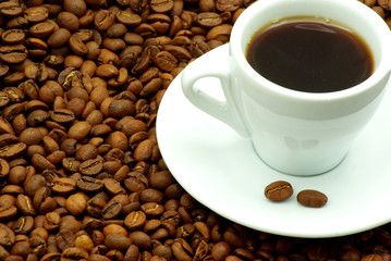 white cup with coffee